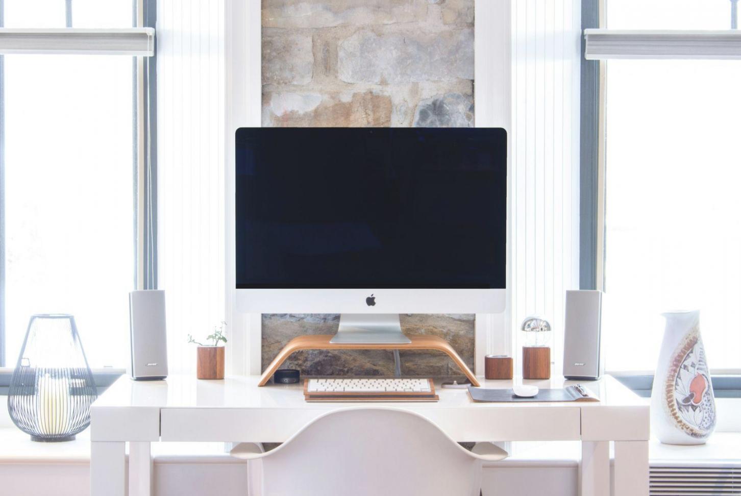 Financial data analysis workspace with charts and reports